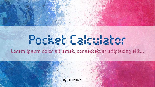 Pocket Calculator example